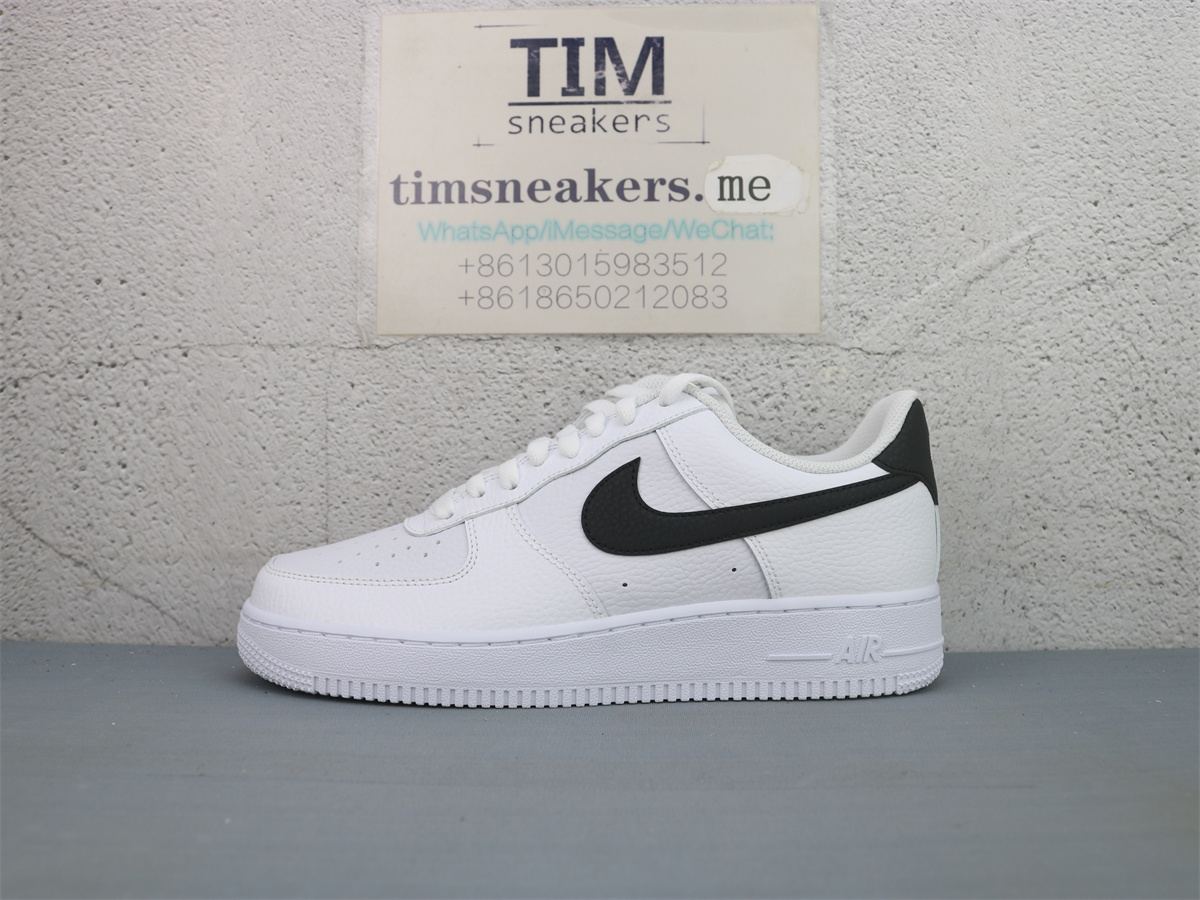 GX Air Force 1 Low 07 White Black Pebbled Leather CT2302-100
